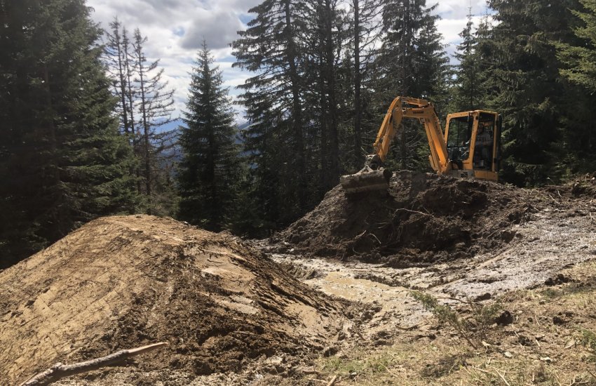 Mtb trail building clearance